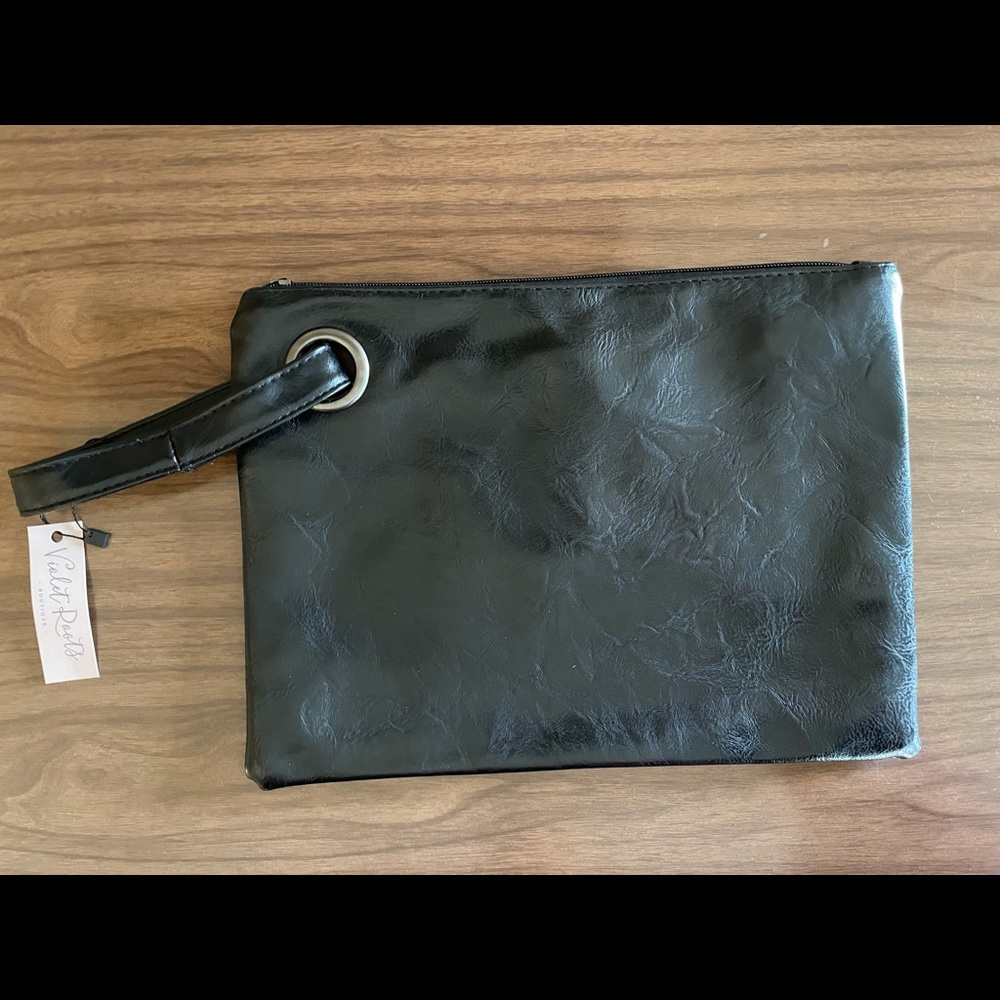 Black Leather Clutch